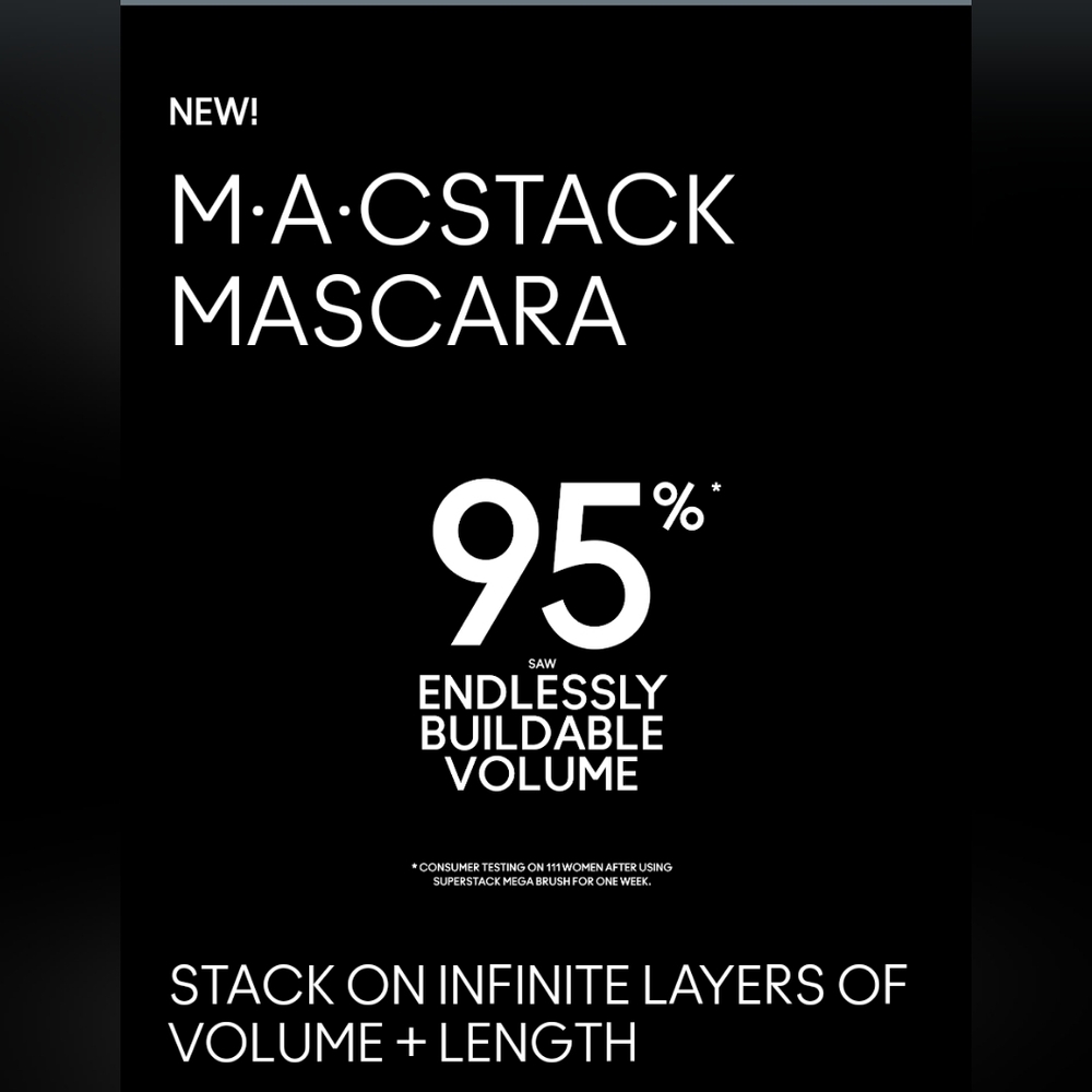 Mac Cosmetics MAC Stack Mascara Mega | Full Size | Brand New in Box  | Authentic - Picture 4 of 12